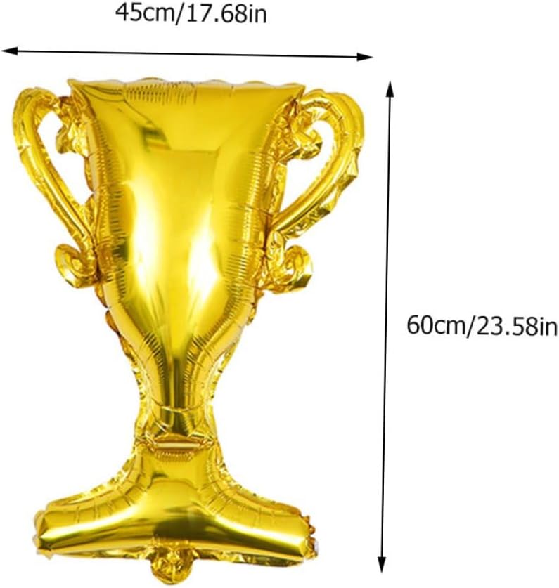 Graduation Trophy Foil Balloons 6Pcs Gold Silver Metallic Party Decor Photo Props - Image 2